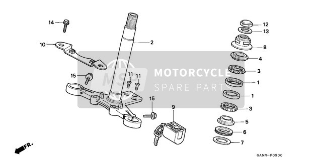 Honda ST70 1994 Timone Stelo per un 1994 Honda ST70